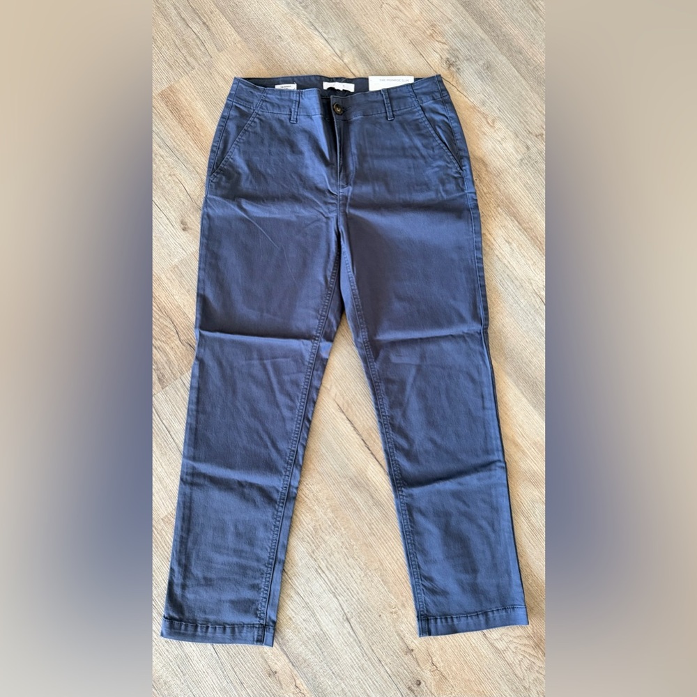 NWT Loft Monroe Slim Fit Chinos in Dark Gray, Size 6